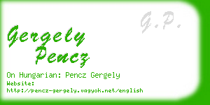 gergely pencz business card